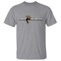 Funny Cinco De Meow T Shirt Cute Black Cat Eating Taco