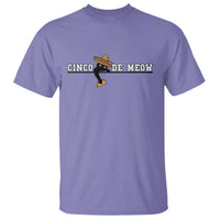 Funny Cinco De Meow T Shirt Cute Black Cat Eating Taco