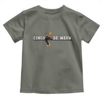 Funny Cinco De Meow Toddler T Shirt Cute Black Cat Eating Taco