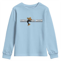 Funny Cinco De Meow Youth Sweatshirt Cute Black Cat Eating Taco