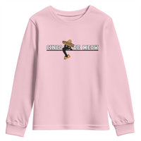 Funny Cinco De Meow Youth Sweatshirt Cute Black Cat Eating Taco