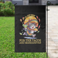 Funny Cinco De Mayo Cat Garden Flag Just Here For The Tacos And Margaritas