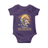 Funny Cinco De Mayo Cat Baby Onesie Just Here For The Tacos And Margaritas