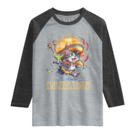 Funny Cinco De Mayo Cat Raglan Shirt Just Here For The Tacos And Margaritas