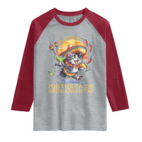 Funny Cinco De Mayo Cat Raglan Shirt Just Here For The Tacos And Margaritas
