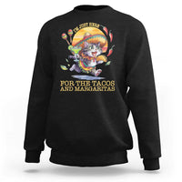 Funny Cinco De Mayo Cat Sweatshirt Just Here For The Tacos And Margaritas