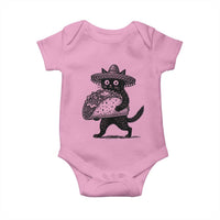 Funny Cinco De Mayo Black Cat With Taco Baby Onesie Mexican Food Gift