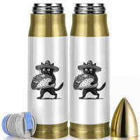 Funny Cinco De Mayo Black Cat With Taco Bullet Tumbler Mexican Food Gift