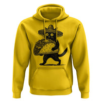 Funny Cinco De Mayo Black Cat With Taco Hoodie Mexican Food Gift