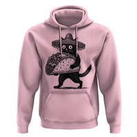 Funny Cinco De Mayo Black Cat With Taco Hoodie Mexican Food Gift