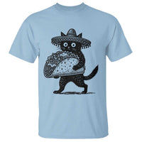 Funny Cinco De Mayo Black Cat With Taco T Shirt Mexican Food Gift