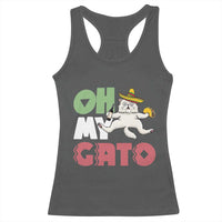 Funny Cinco De Mayo Drunk Cat Racerback Tank Top Oh My Gato