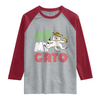 Funny Cinco De Mayo Drunk Cat Raglan Shirt Oh My Gato