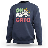 Funny Cinco De Mayo Drunk Cat Sweatshirt Oh My Gato