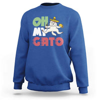Funny Cinco De Mayo Drunk Cat Sweatshirt Oh My Gato