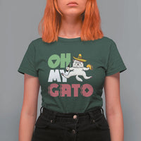 Funny Cinco De Mayo Drunk Cat T Shirt For Women Oh My Gato