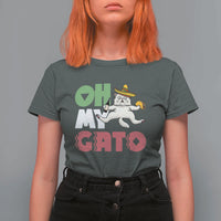 Funny Cinco De Mayo Drunk Cat T Shirt For Women Oh My Gato