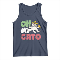 Funny Cinco De Mayo Drunk Cat Tank Top Oh My Gato