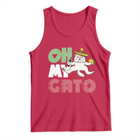 Funny Cinco De Mayo Drunk Cat Tank Top Oh My Gato