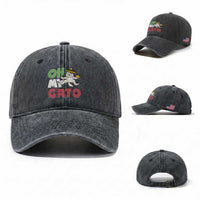 Funny Cinco De Mayo Drunk Cat Washed Cotton Baseball Cap Oh My Gato