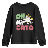 Funny Cinco De Mayo Drunk Cat Youth Sweatshirt Oh My Gato
