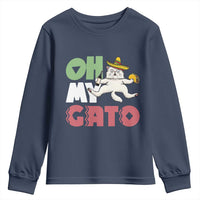 Funny Cinco De Mayo Drunk Cat Youth Sweatshirt Oh My Gato