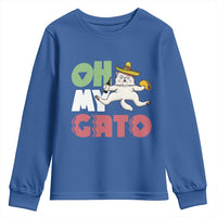 Funny Cinco De Mayo Drunk Cat Youth Sweatshirt Oh My Gato