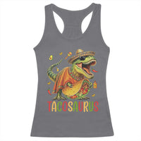 Cinco De Mayo Tacosaurus Racerback Tank Top Funny Dinosaur Taco Lover Gift