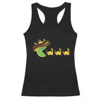Funny Retro Game Tacosaurus Racerback Tank Top Cinco De Mayo Taco Lover Gift