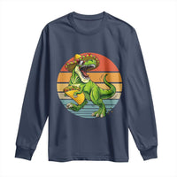 Vintage Dinosaur Taco Lover Long Sleeve Shirt Cinco De Mayo Gift