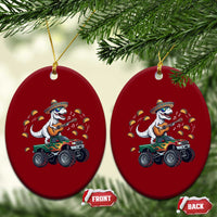 Funny Cinco De Mayo Dinosaur Monster Truck Ceramic Ornament Taco Lover Gift