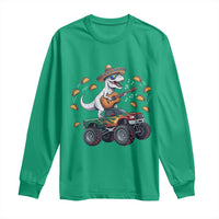 Funny Cinco De Mayo Dinosaur Monster Truck Long Sleeve Shirt Taco Lover Gift