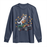 Funny Cinco De Mayo Dinosaur Monster Truck Long Sleeve Shirt Taco Lover Gift