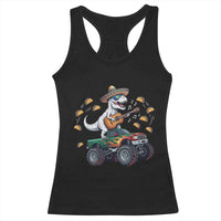 Funny Cinco De Mayo Dinosaur Monster Truck Racerback Tank Top Taco Lover Gift