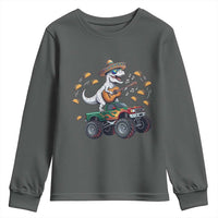 Funny Cinco De Mayo Dinosaur Monster Truck Youth Sweatshirt Taco Lover Gift