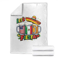 Funny Beer Drinking Cinco De Mayo Party Gift Throw Blanket Lets Fiesta
