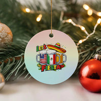 Funny Beer Drinking Cinco De Mayo Party Gift Ceramic Ornament Lets Fiesta