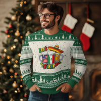 Funny Beer Drinking Cinco De Mayo Party Gift Ugly Christmas Sweater Lets Fiesta