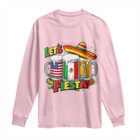 Funny Beer Drinking Cinco De Mayo Party Gift Long Sleeve Shirt Lets Fiesta