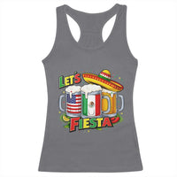 Funny Beer Drinking Cinco De Mayo Party Gift Racerback Tank Top Lets Fiesta