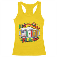 Funny Beer Drinking Cinco De Mayo Party Gift Racerback Tank Top Lets Fiesta