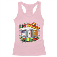 Funny Beer Drinking Cinco De Mayo Party Gift Racerback Tank Top Lets Fiesta