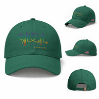 Nurse Heartbeat Rainbow Heart LGBTQ Pride Baseball Cap Medical Professional Support