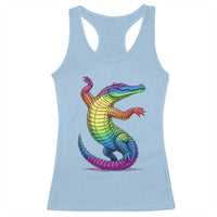 Funny Rainbow Gator LGBTQ Pride Support Racerback Tank Top
