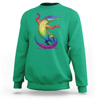 Funny Rainbow Gator LGBTQ Pride Support Sweatshirt