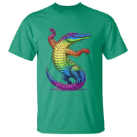 Funny Rainbow Gator LGBTQ Pride Support T Shirt