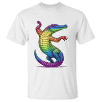 Funny Rainbow Gator LGBTQ Pride Support T Shirt
