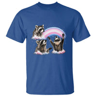 Howling Raccoon LGBTQ Pride T Shirt Rainbow Trash Panda Support