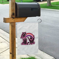 Funny Pink Raccoon Live Laugh Garden Flag Lesbian Pride Month