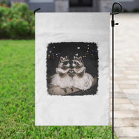 Funny Lesbian Raccoon Engagement Garden Flag LGBTQ Pride Gift